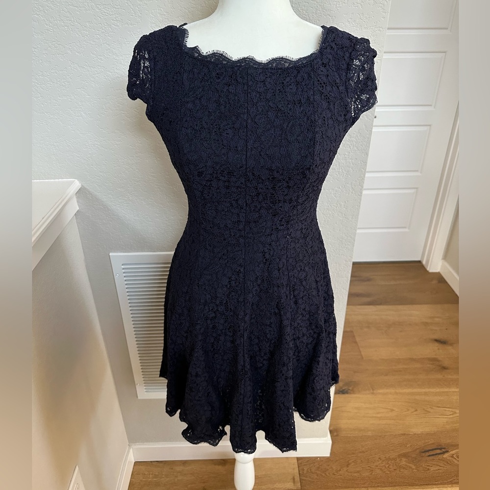 Adrianna Papell lacy dress.